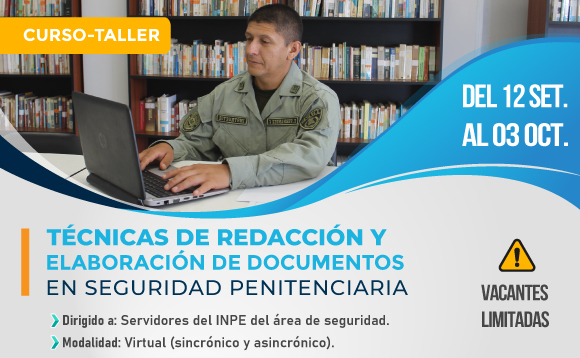 Curso-Taller: Técnicas de redacción y elaboración de documentos en seguridad penitenciaria