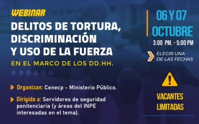 Webinar: Delitos de tortura, discriminación y uso de la fuerza en el marco de los DD.HH.