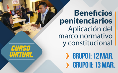 Curso virtual: Beneficios penitenciarios y aplicación del marco normativo constitucional
