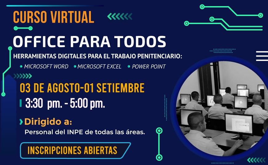 Curso virtual Office para todos. Herramientas digitales para el trabajo penitenciario