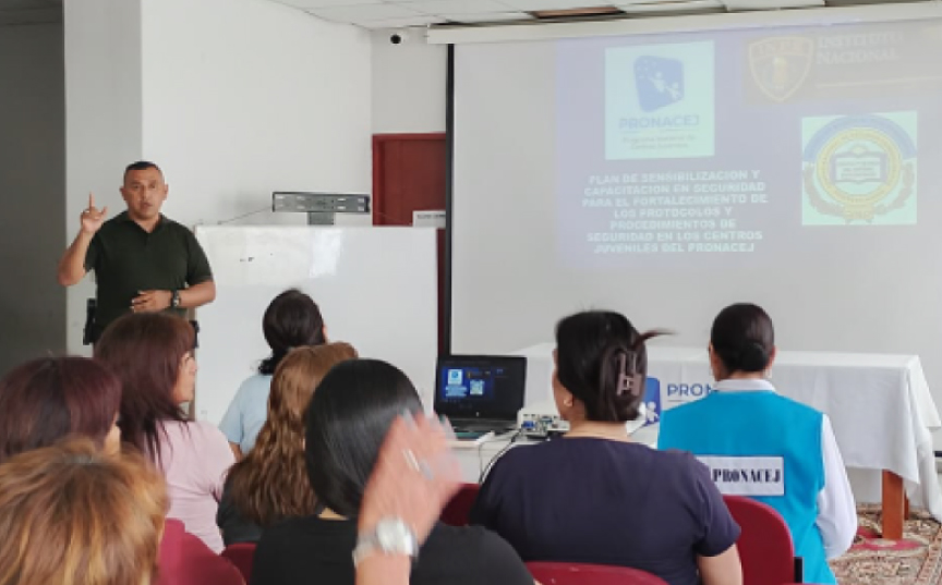 CENECP desarrolla capacitación en materia de seguridad para los Centros Juveniles del PRONACEJ