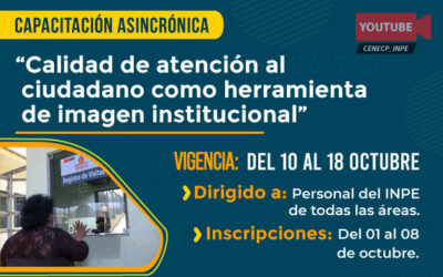 Capacitación asincrónica: Calidad de atención al ciudadano como herramienta de imagen institucional